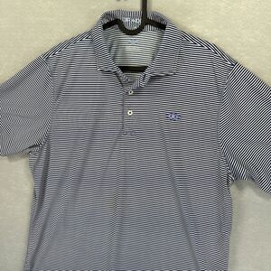B. Draddy Sport Golf Polo Shirt Men’s M Blue Striped Westchester Country Club